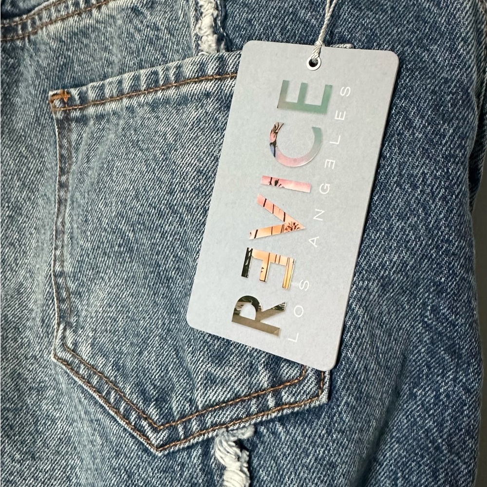 NWT REVICE A-list Highlight White Stripe Jeans, 29 - Picture 11 of 14